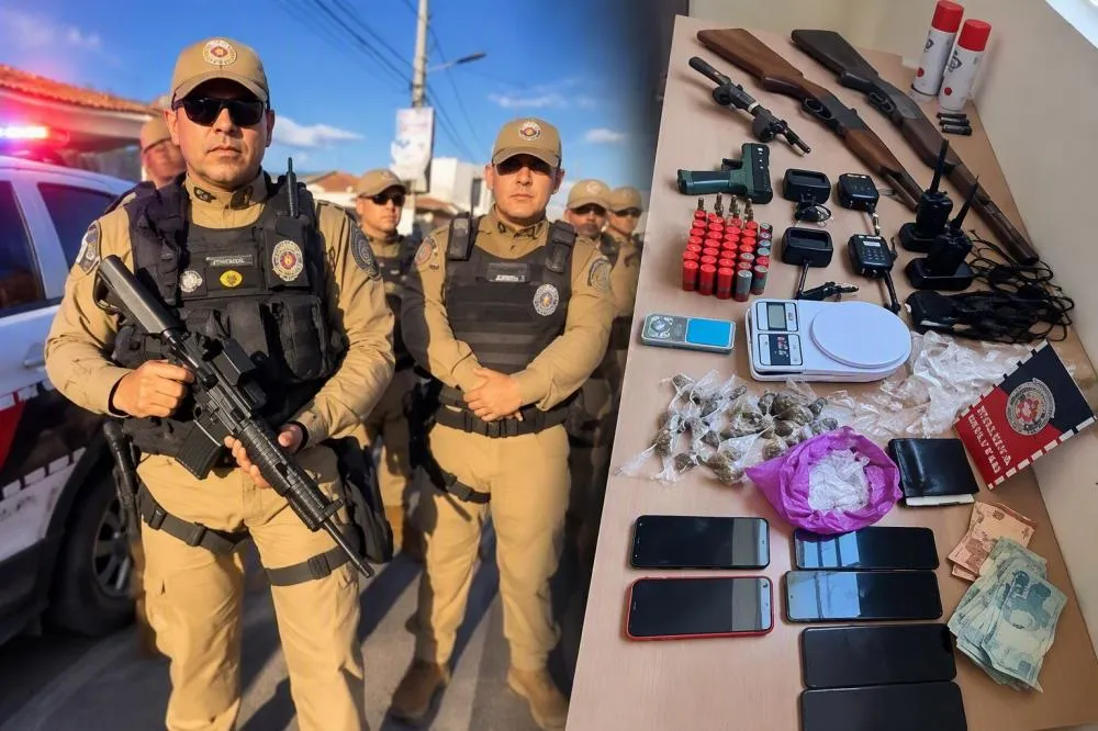 Operação em Santa Luzia termina com quatro presos, apreensão de armas e drogas e duas crianças feitas reféns